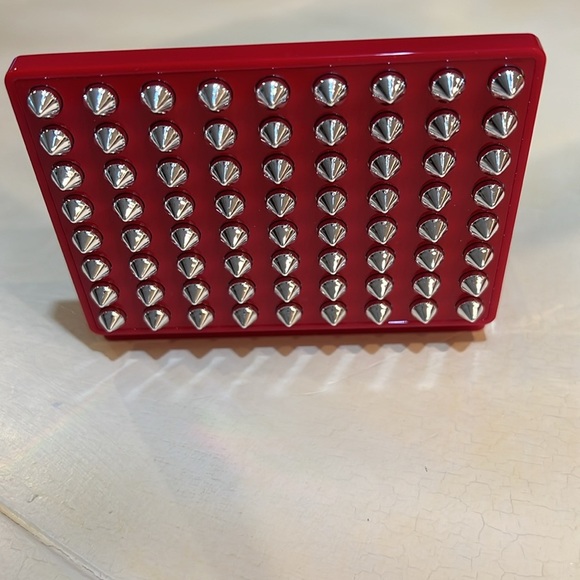 Red Studded Abracadabra La Palette Louboutin Refillable Makeup case with Key - Picture 4 of 6